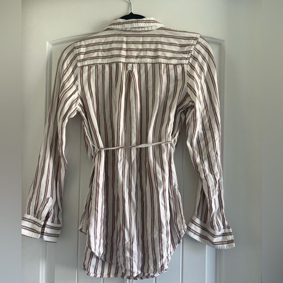 Isabel maternity top Small Maroon/White - Picture 3 of 6